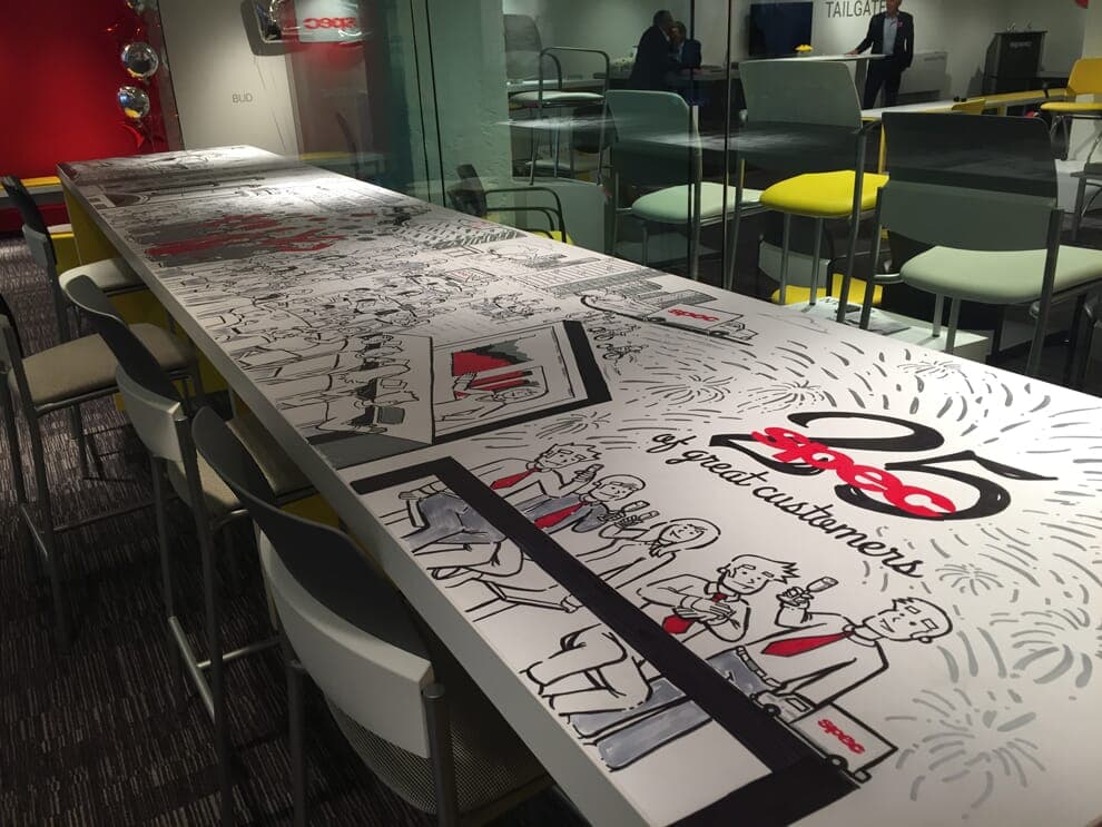 Spec Mural | Nick Volkert Final mural for Spec Furniture in the Merchandise Mart