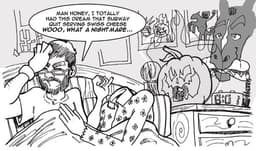 Weird Dreams | Nick Volkert Our writer wakes up to a bed mate missing a head, as well as a floating horse head.