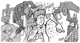 Stinky Roommate | Nick Volkert A smelly roommate is unknowingly flanked by ninjas with loofas.