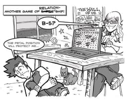 Battle, no, Relationship! | Nick Volkert A man is in the fetal position after being handled in a game of Battleship.